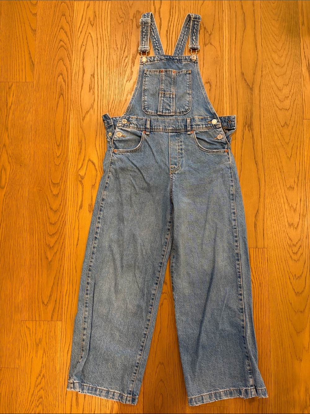 Zara Kids Light Blue Denim Overalls